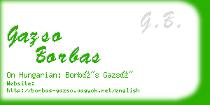 gazso borbas business card